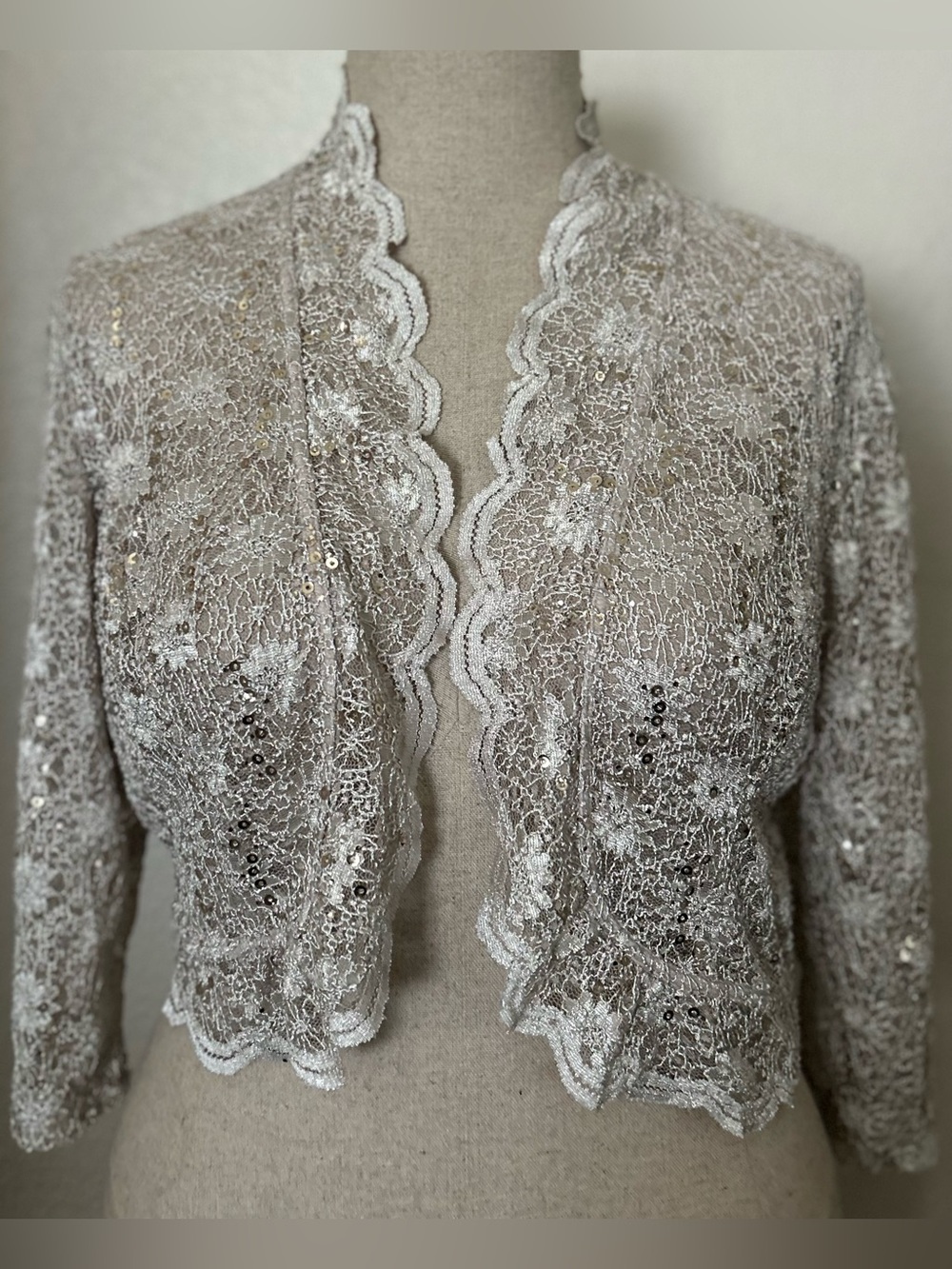 R&M Richards Silver Lace Bolero